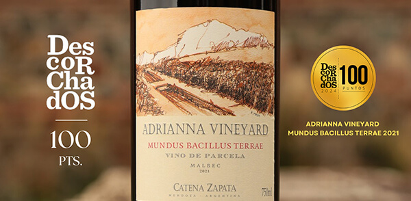 100 points for Adrianna Vineyard Mundus Bacillus Terrae from Descorchados